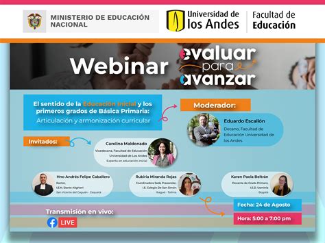 Webinar El Sentido De La Educaci N Inicial Primero Y Segundo Uniandes