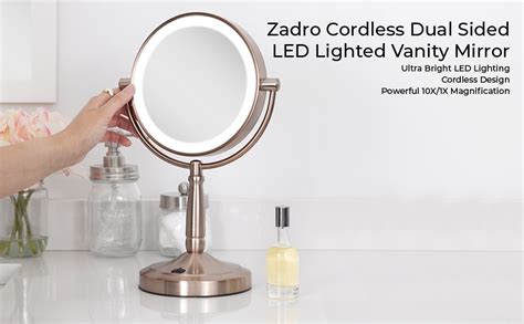 Zadro 9 Round Led Makeup Mirror With Lights And