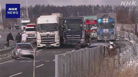 上信越自動車道で大型トラックなど20台以上が事故 1人死亡 Nhk 事故