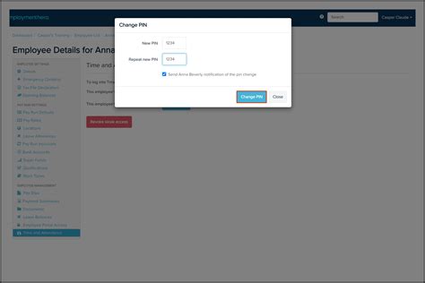 Manage employee time and attendance access on Payroll classic