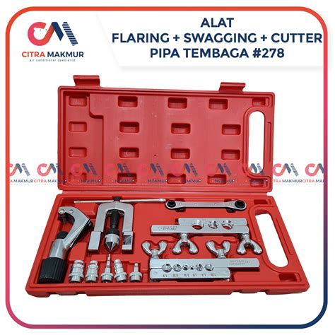 Flaring Pipa Ac Tools Tembaga Set Swagging Cutter Tap Kulkas Alat