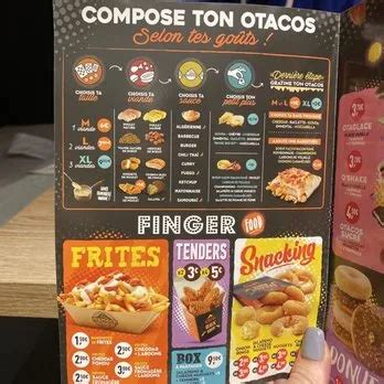 Tacos Phœnix Menu Et Tarifs Actualisés France Carte 2024