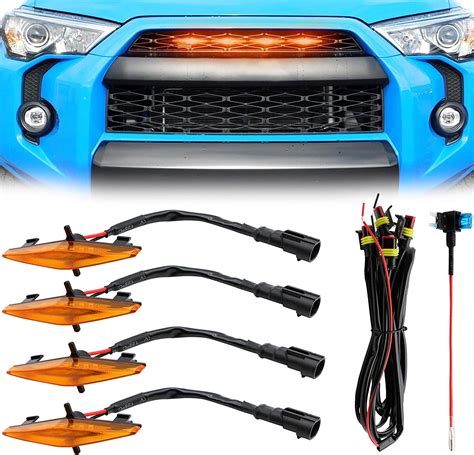 Amazon Pcs Led Smoked Amber Grill Lights With Wiring Harness And