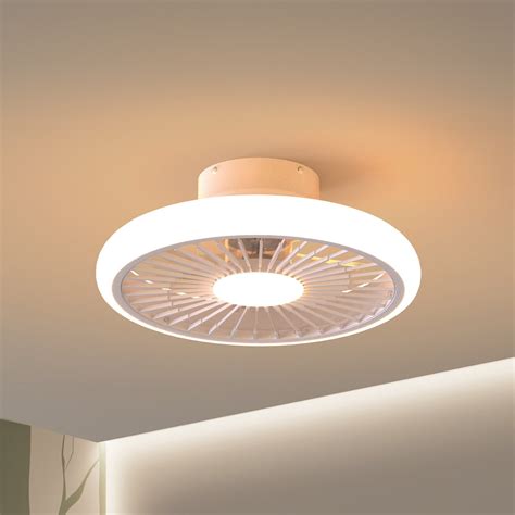 Ventilateur De Plafond Led Turbo Blanc Dc Silencieux Cm Cct