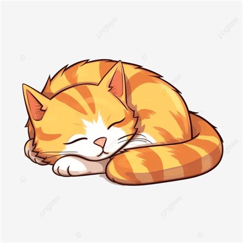 Archivo Png De Gato Durmiendo De Dibujos Animados Lindo PNG Png