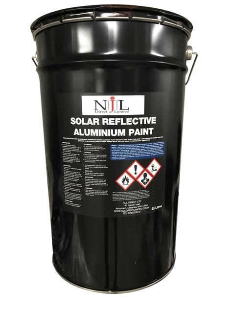 Njl Aluminium Solar Reflective Waterproof Roof Paint 25 Litre