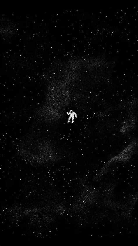 Download Astronaut Aesthetic In Black Space Wallpaper | Wallpapers.com