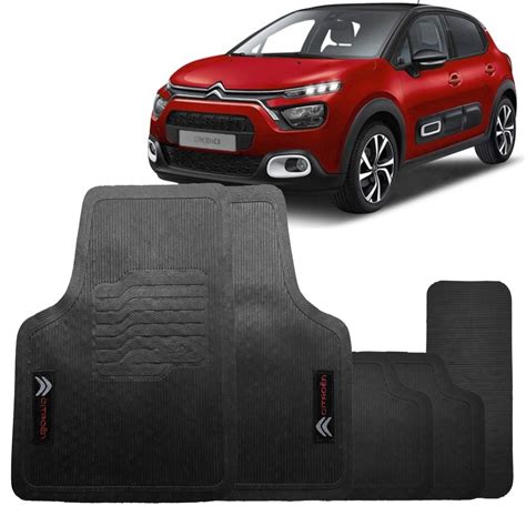 Jogo De Tapete Citroen Novo C A Borracha Logo Shopee