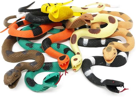 Buy Boley Giant Snakes - 8 Pack 18" Long Realistic Rubber Fake Snake ...