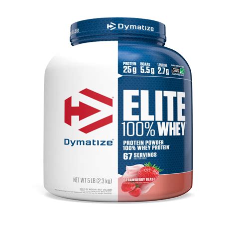 Buy Dymatize Elite 100 Whey Protein Powder Strawberry Blast 2300 Gm