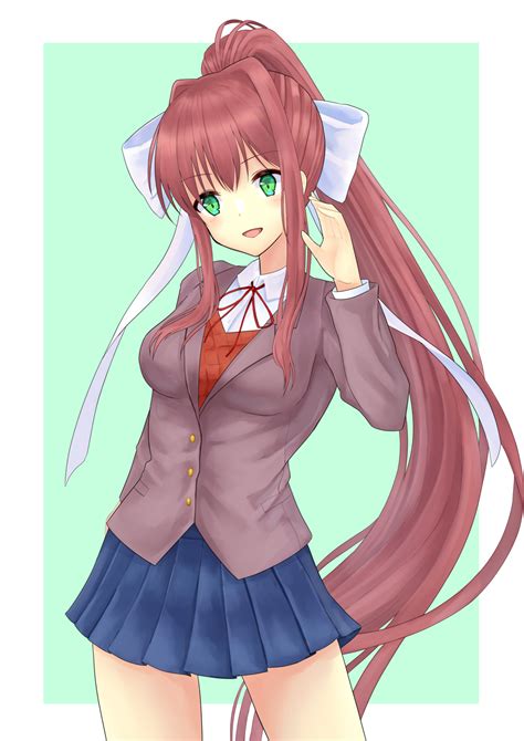 Monika Doki Doki Literature Club Image By Pixiv Id 3252317 3549639