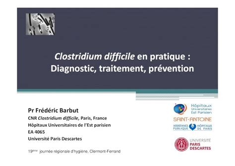 PDF Clostridium Difficile En Pratique Diagnostic Traitement