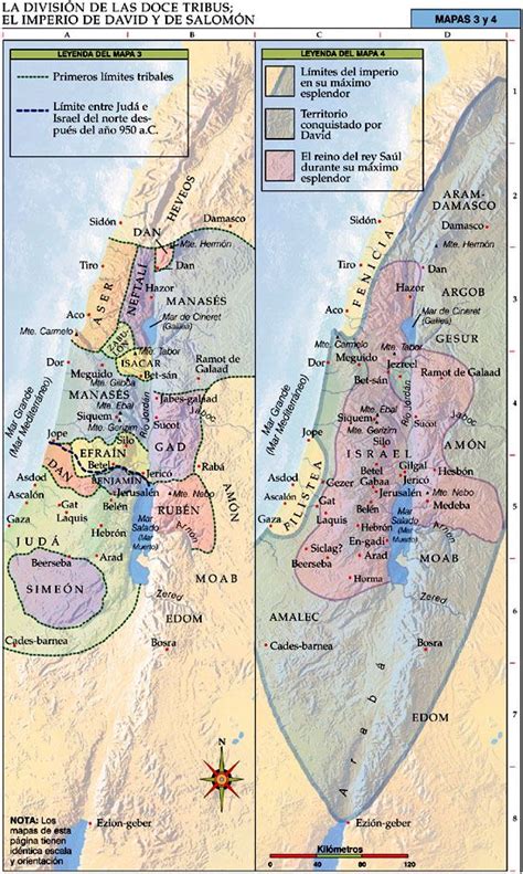 A Conquista De Canaã E A Divisão Das Doze Tribos De Israel Mapa