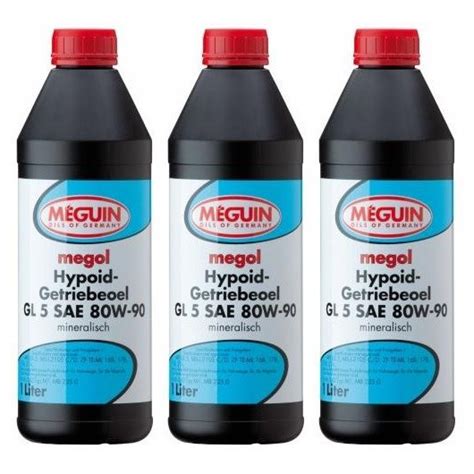 Meguin Megol 4868 Hypoid Getriebeoel GL5 SAE 80W 90 3x 1l 3 Liter