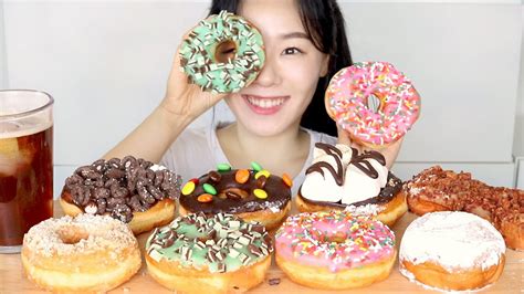 Sub Asmr Randys Donuts Mukbang 랜디스 도넛 디저트 먹방 도너츠 파티 Doughnuts