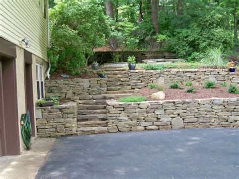 Retaining Wall Designs Ideas Tiered Retaining Wall Design Natural