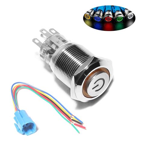 Buy Monrand 19mm Latching Push Button Switch12v Dc Onoff Self Locking Latching Push Button