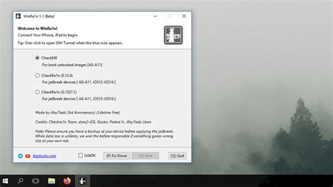 WinRa1n 1 1 Windows Jailbreak For IOS 15 IOS 16