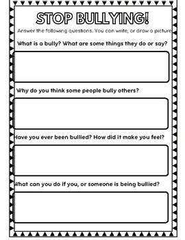 Bullying Packet Buddy VS Bully Spreading Kindness Questions