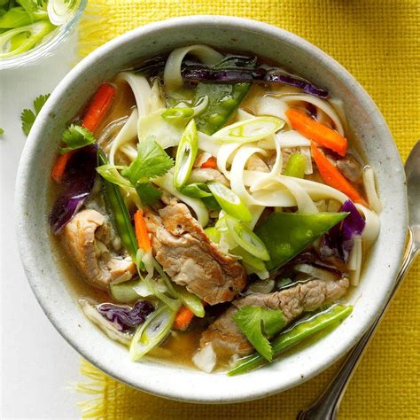 Asian Long Noodle Soup Recipe Taste Of Home