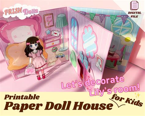 Printable Paper Doll House For Kids Diy Busy Book Paper Etsy Hong Kong