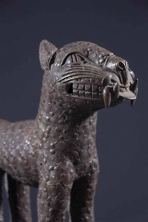 Bronze Leopard Benin 11083 Bronze Leopard Messenger Warrior