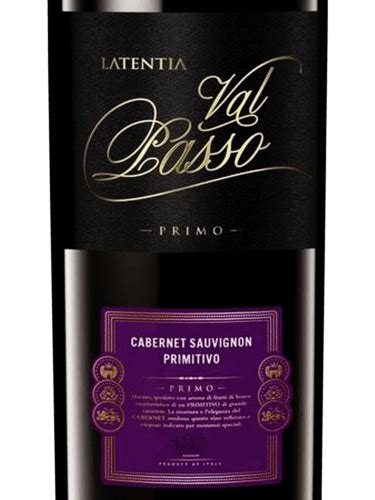 Latentia Winery Val Passo Primo Cabernet Sauvignon Primitivo Vivino