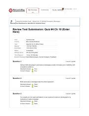 Review Test Submission Quiz 4 Ch 10 Enter Here ENG Pdf RCBC