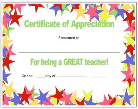 Free Printable Teacher Appreciation Certificates Printable Templates