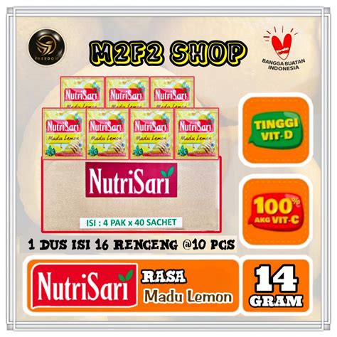 Jual Nutrisari Minuman Serbuk Rasa Madu Lemon Sachet Gr Kemasan