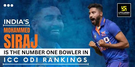 Icc Odi Rankings Mohammed Siraj Becomes Number One Bowler