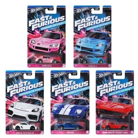 Hot Wheels Fast And Furious Women Of Fast S Pink Porsche Cayman Gt Mazda Rx Ford Gt