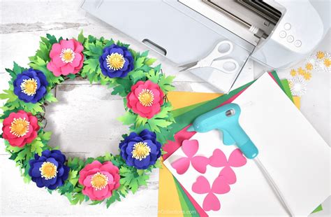 Spring Wreath Make A Primrose Paper Flower Wreath With Cricut