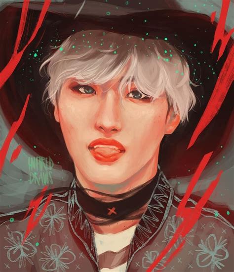 Pin By Emilie Mellish On Ateez Kpop Fanart Funky Art Fan Art