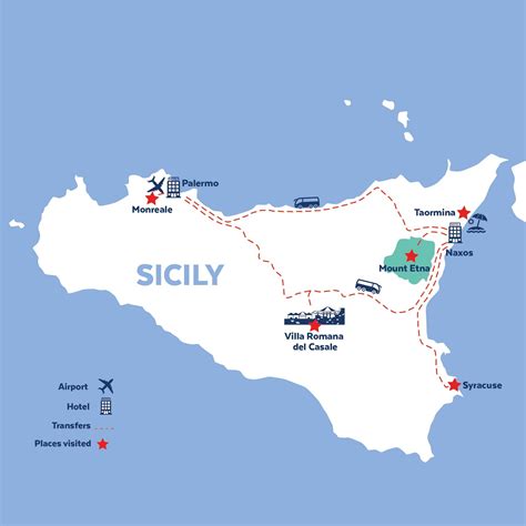 travel map  sicily