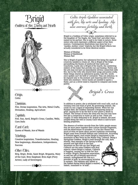 Brigid Celtic Goddess Profile Celtic Goddess Celtic Gods Celtic