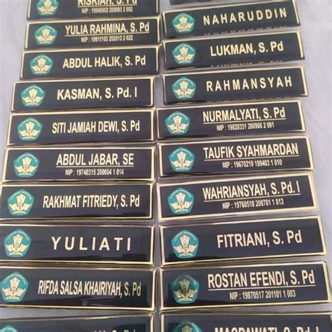 Jual Resin Kuningan Nametag Name Tag Nama Dada Papan Nama Papan