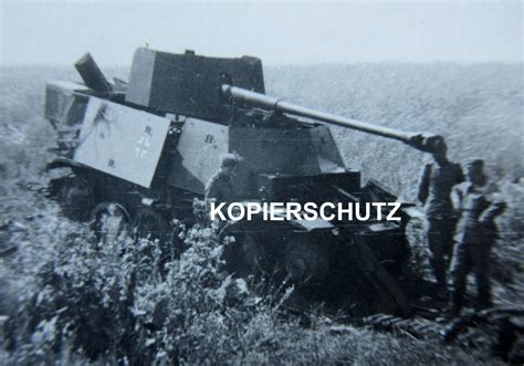 Altes Foto seltener deutscher Panzer Langrohr Sturmgeschütz 2 WK