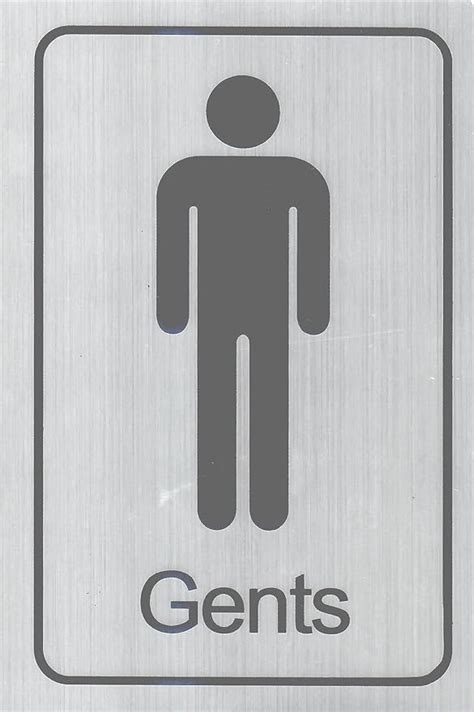 Gents Toilet Sign Sticker 18cm H X 12cm L Buy Online At Best Price