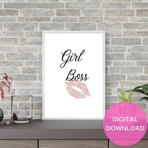 Girl Boss Wall Decor Girl Boss Printable Wall Art Boss Lady Printable