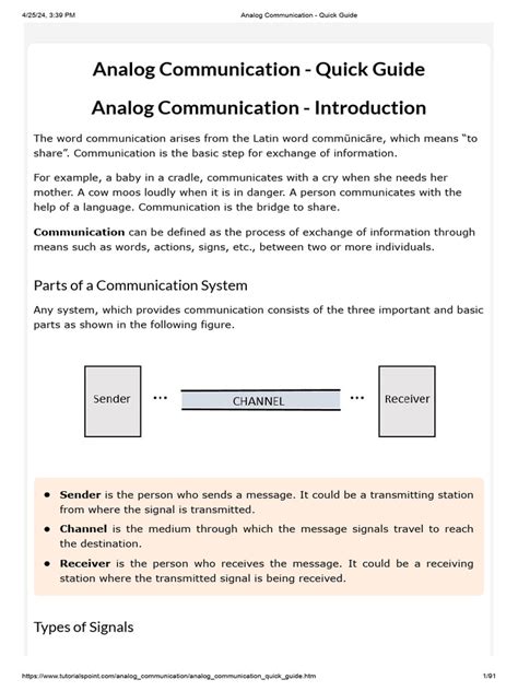 Analog Communication Quick Guide Pdf Modulation Frequency Modulation