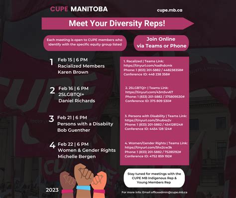 Meet Your Diversity Representatives Cupe Manitoba