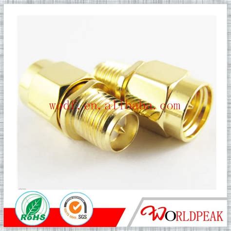 Adaptador De Conectores SMA RF Coaxial Macho A SMA RP Hembra Pin Macho