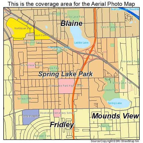 Aerial Photography Map of Spring Lake Park, MN Minnesota