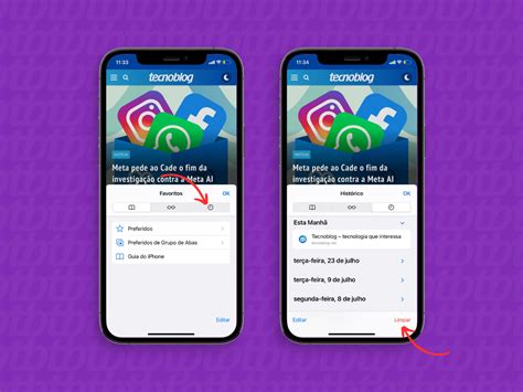 Como limpar o histórico de navegação do Safari no iPhone ou Mac