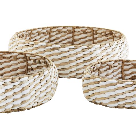 Panier Rond Blanc Naturel