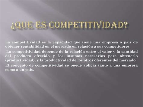 Calam O Que Es Competitividad