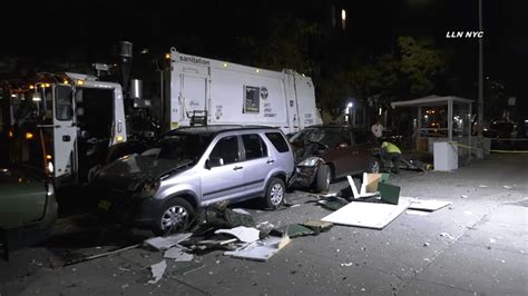 Driver Flees 7 Car Harlem Crash Saturday Nbc New York