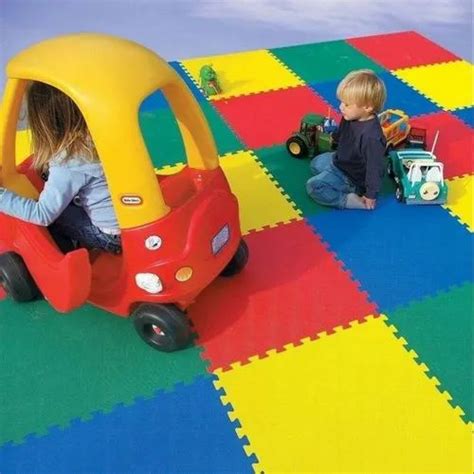 Fibrecrafts India Interlocking Tiles Kids Soft Rubber Mat Flooring For