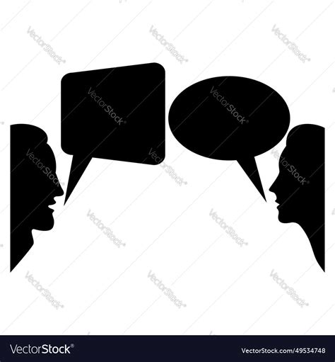 Dialog Between Man And Woman With Speech Bubbles Vector Image